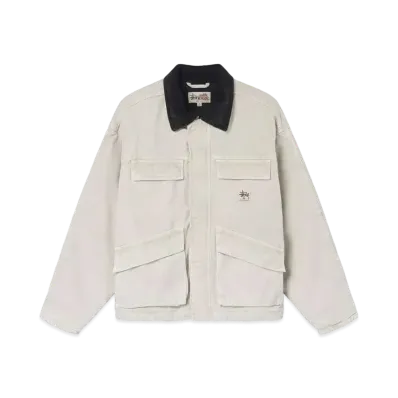 Stussy Washed Canvas Shop Jacket "Bone"