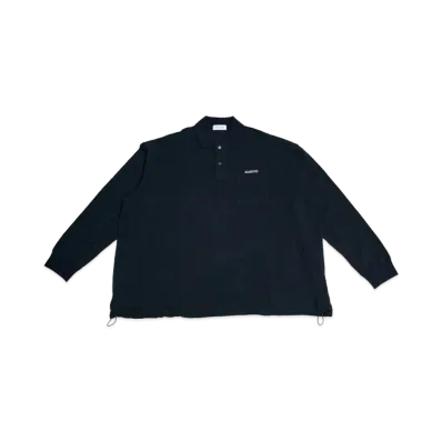 ALOUND Oversized Polo Shirts "Black"