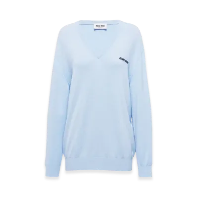 MIU MIU Women's Cashmere Logo Sweater "Astro"