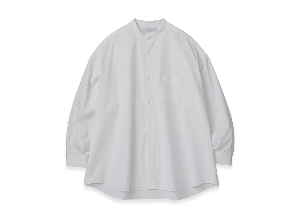 Graphpaper High Count Band Collar Round Cut Oversized Shirt "White"