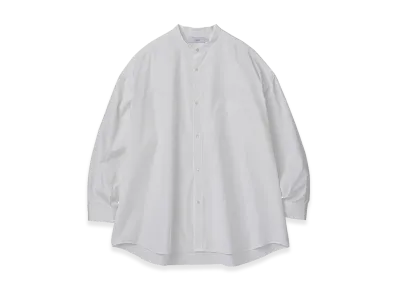 Graphpaper High Count Band Collar Round Cut Oversized Shirt "White"