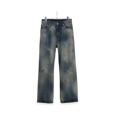 ANCELLM Aging Middle Straight 5P Denim Pants "Indigo"