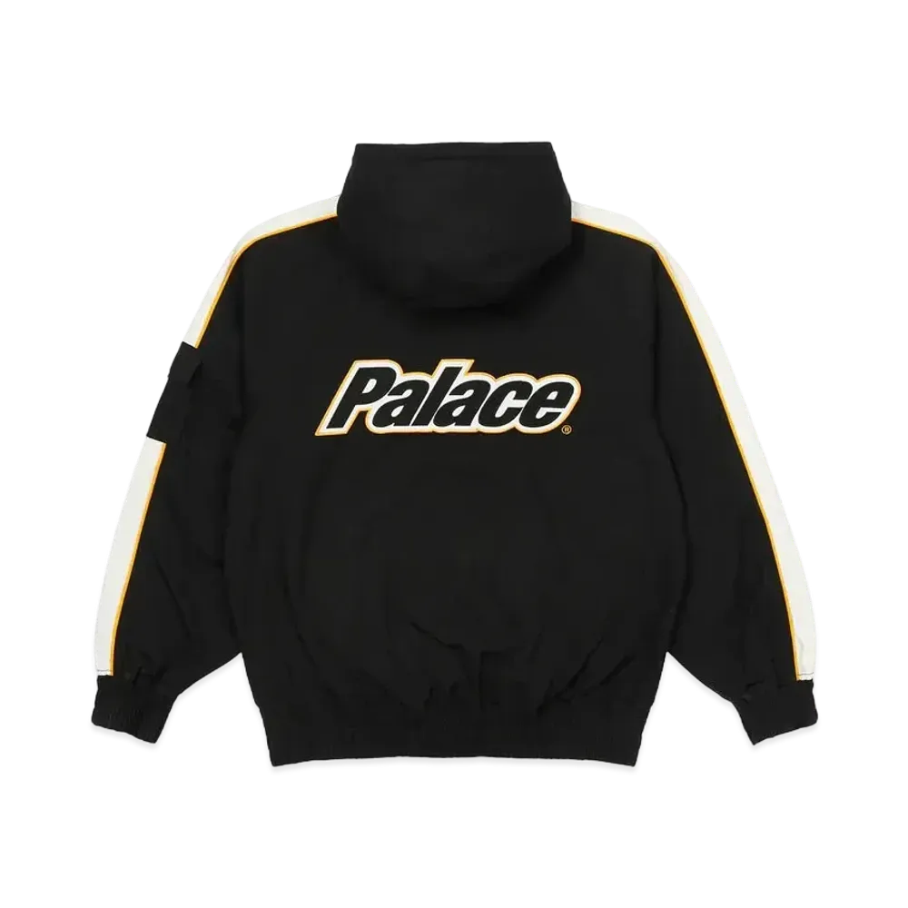 PALACE Lowercase Hooded Cotton Jacket "Black / White"