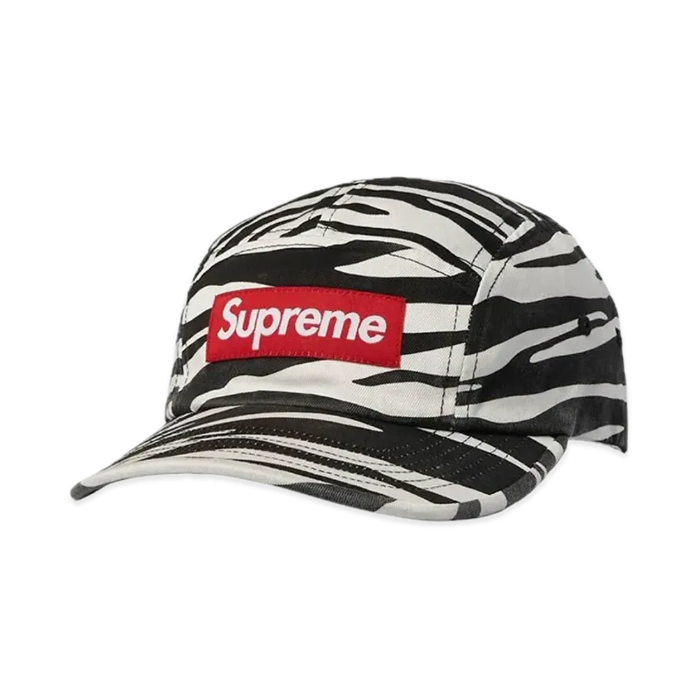 Supreme Washed Chino Twill Camp Cap "Zebra"(22FW)