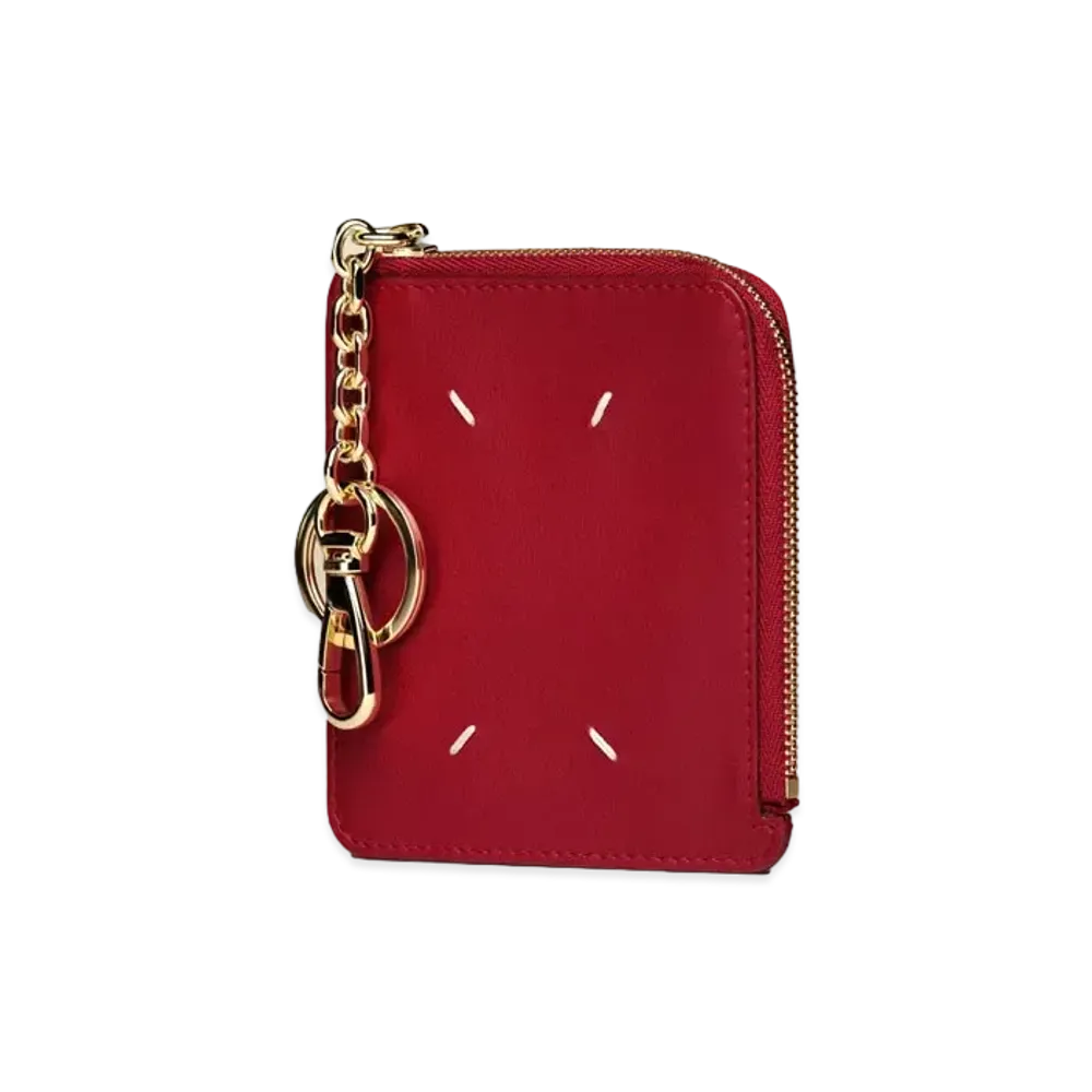 Maison Margiela Leather Keychain Wallet "Haute Red"