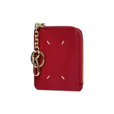 Maison Margiela Leather Keychain Wallet "Haute Red"