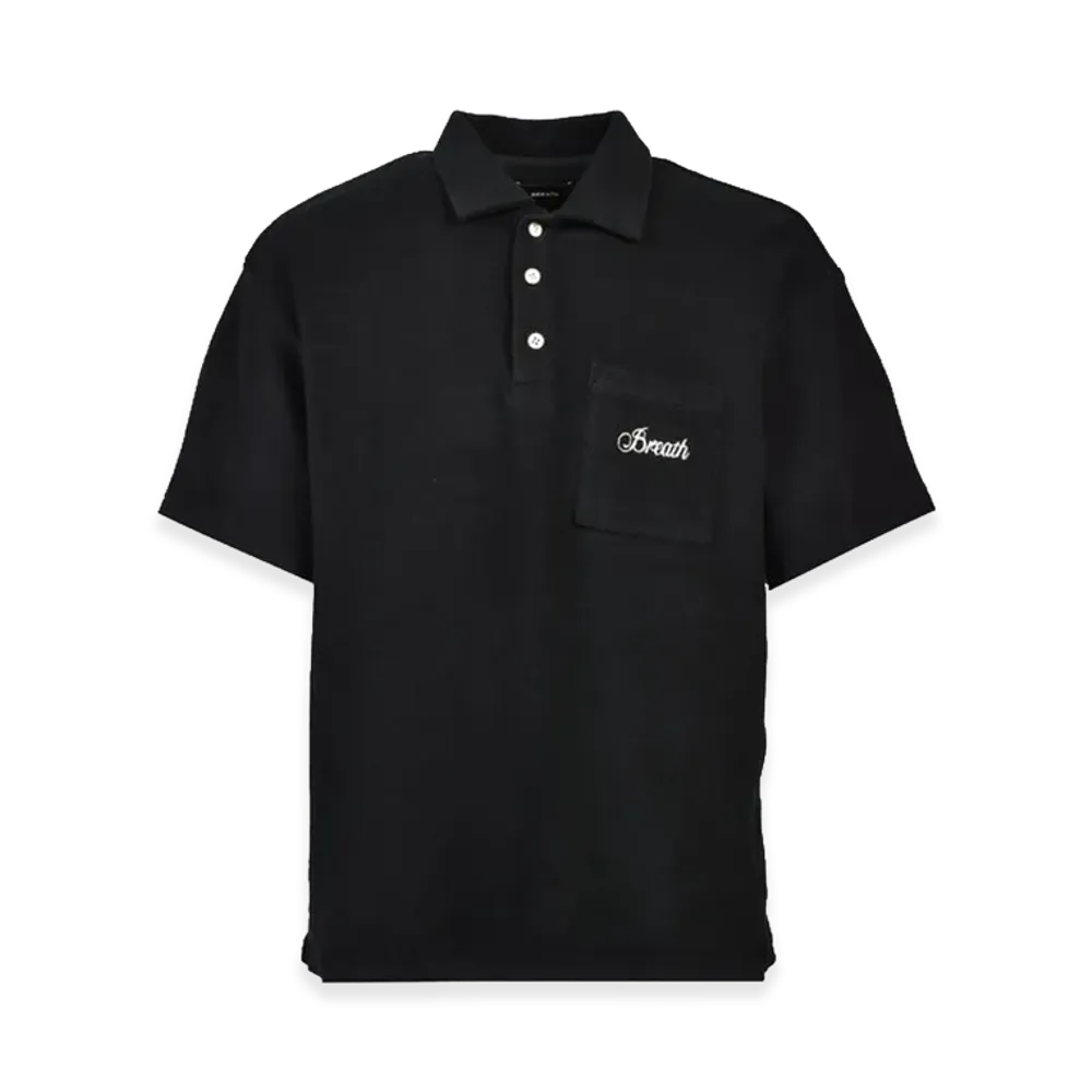 BREATH Glory Pile Polo Shirt "Black"