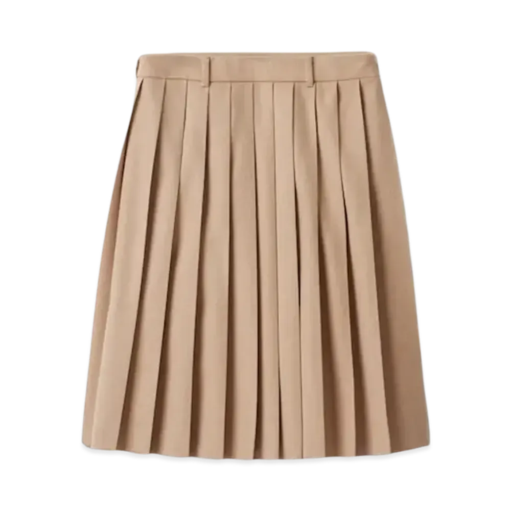 MIU MIU Women's Velour Skirt "Sand Beige"