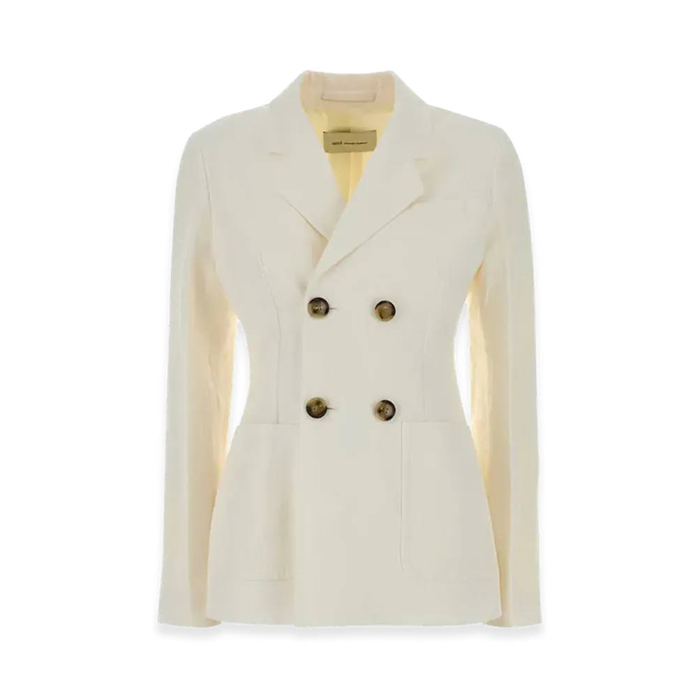 AMI PARIS Women's Jersey Blazer "White Cream"
