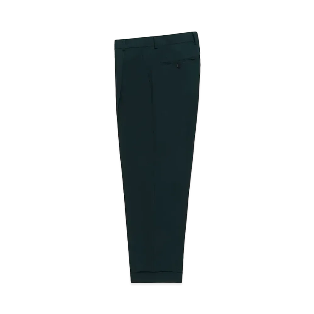 WACKO MARIA x DORMEUIL / Pleated Trousers (Type-2) "Dark Turquiose"