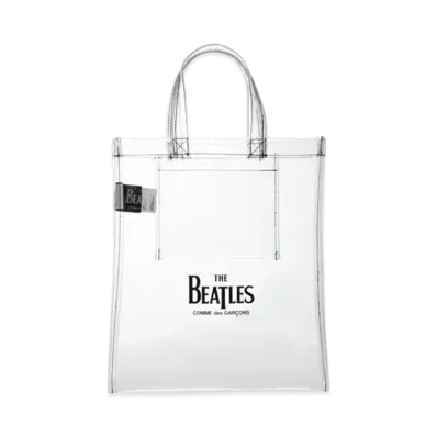 COMME des GARCONS x The Beatles PVC Logo Printed Bag "White"