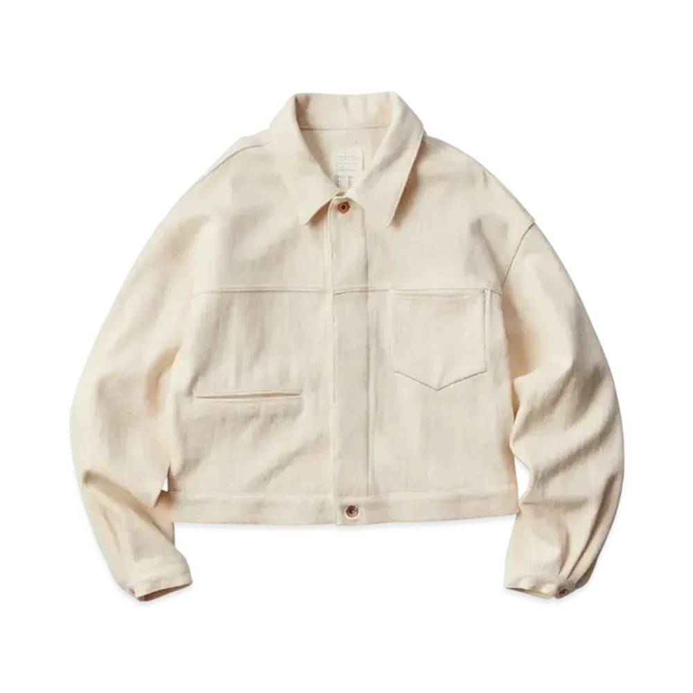 KURO Loose Denim Jacket "Off White"