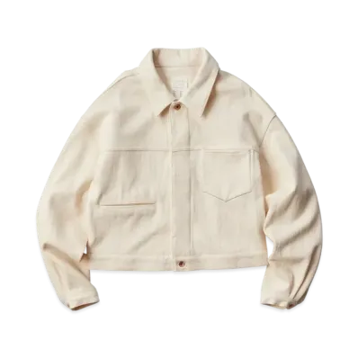 KURO Loose Denim Jacket "Off White"