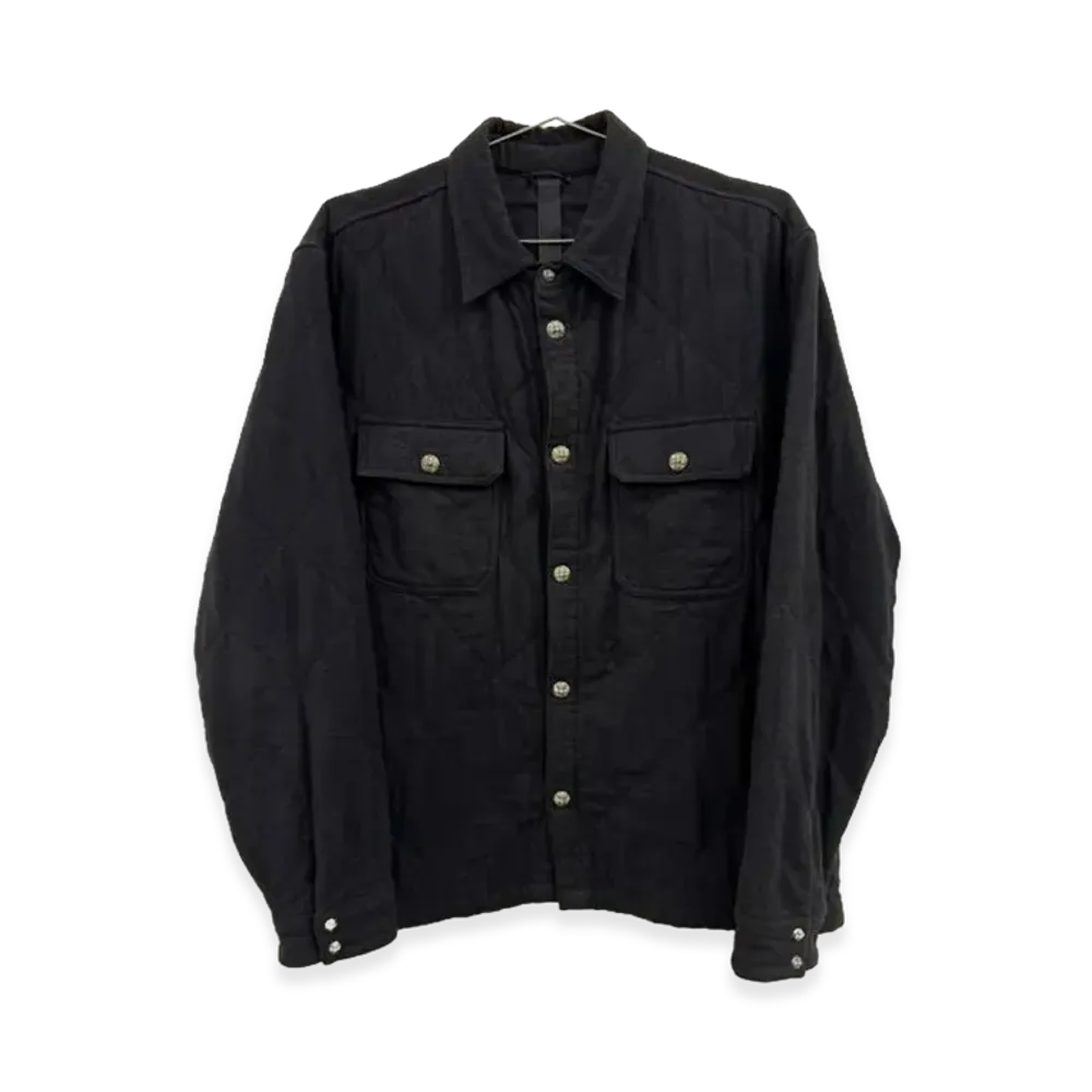 Chrome Hearts WORK DOG Cross Ball Button Quilted Jacket "Black"