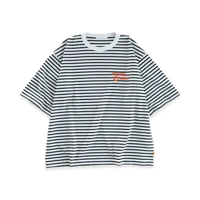 SEE SEE see see's choice Embroidered Border Tee "Black/Orange"