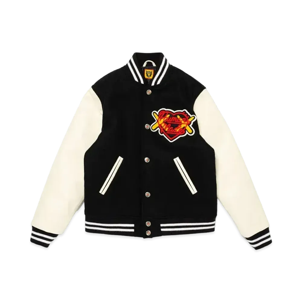 HUMAN MADE x KAWS Made Varsity Jacket Kids "Black"
