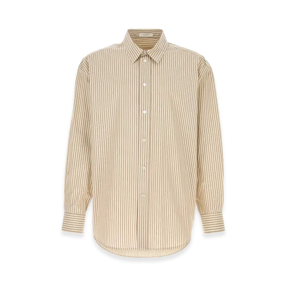 The Row Embroidered Poplin Granada Shirt "Stripped"