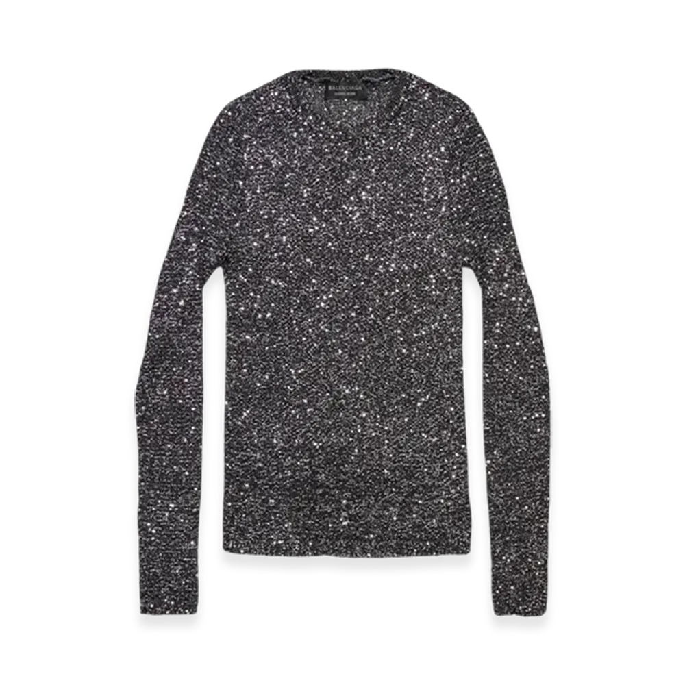 BALENCIAGA Women's Fitted Sweater "Black"