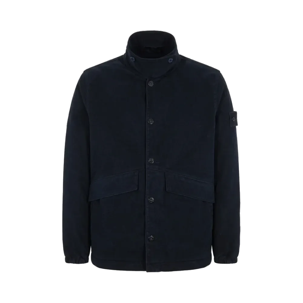 Stone Island Cotton Nylon Moleskin-TC Ghost Piece Jacket "Navy"