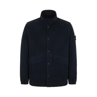 Stone Island Cotton Nylon Moleskin-TC Ghost Piece Jacket "Navy"