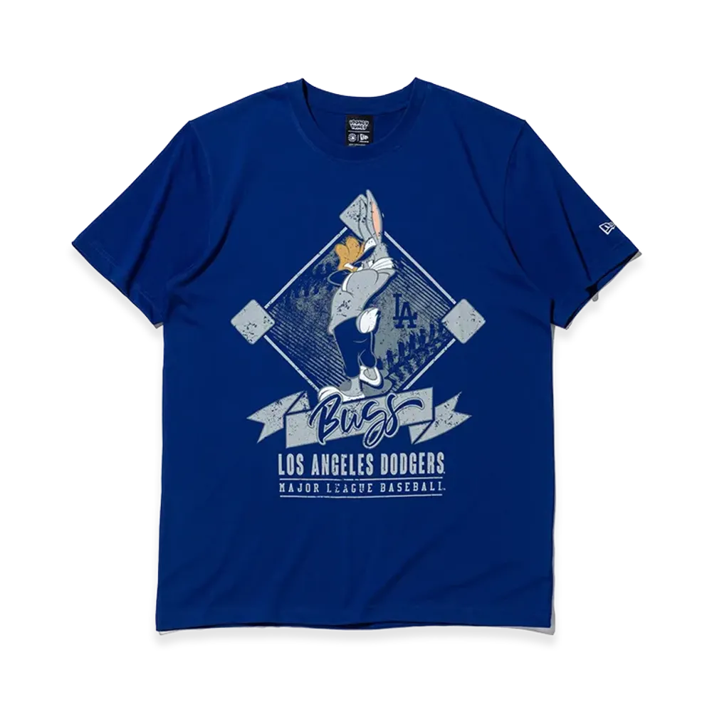 NEW ERA x Looney Tunes x MLB Short Sleeve Cotton T-Shirt Los Angeles Dodgers Bugs Bunny "Dark Royal"
