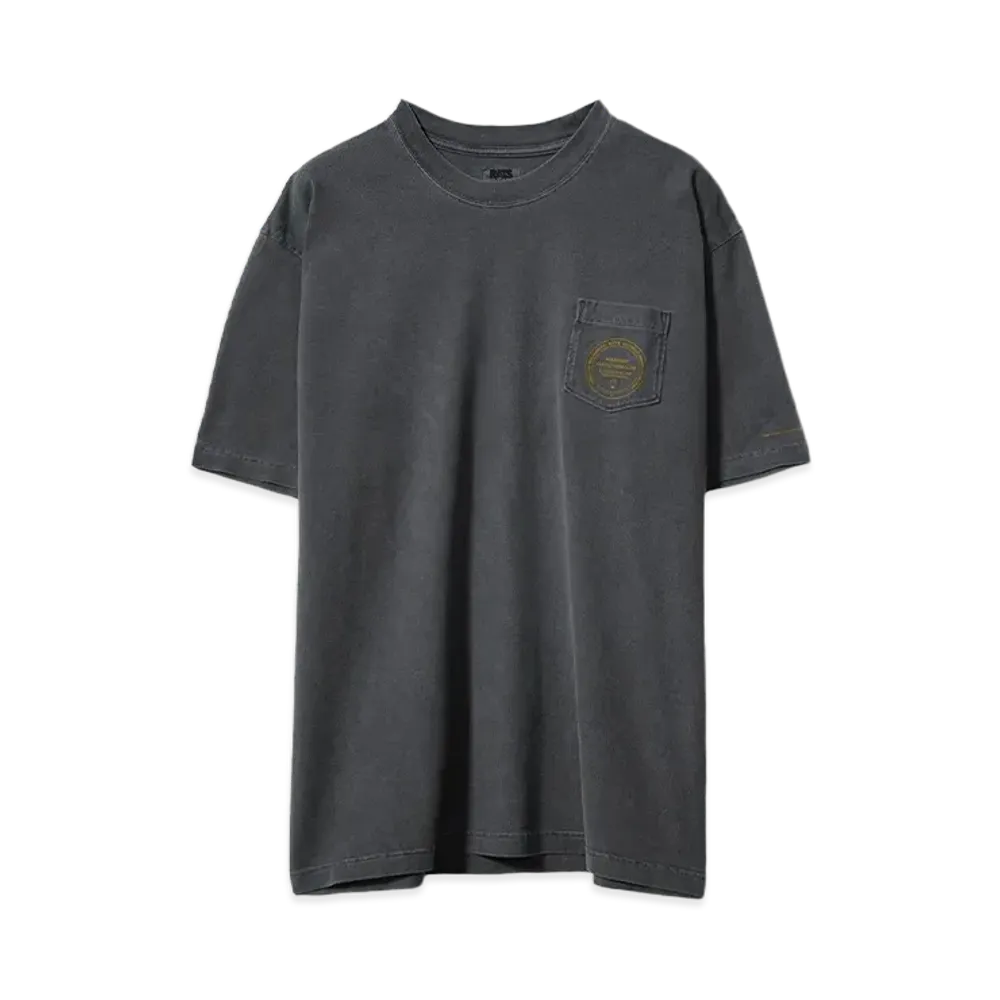 RATS PIGMENT DYED POCKET TEE "BLACK"