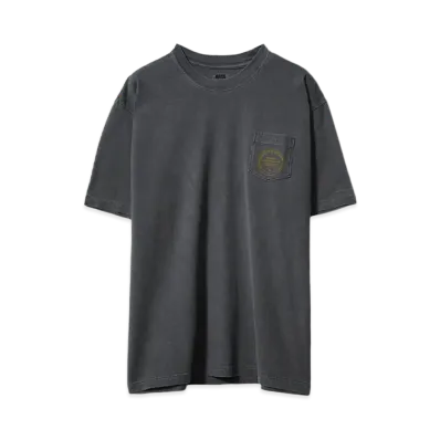 RATS PIGMENT DYED POCKET TEE "BLACK"
