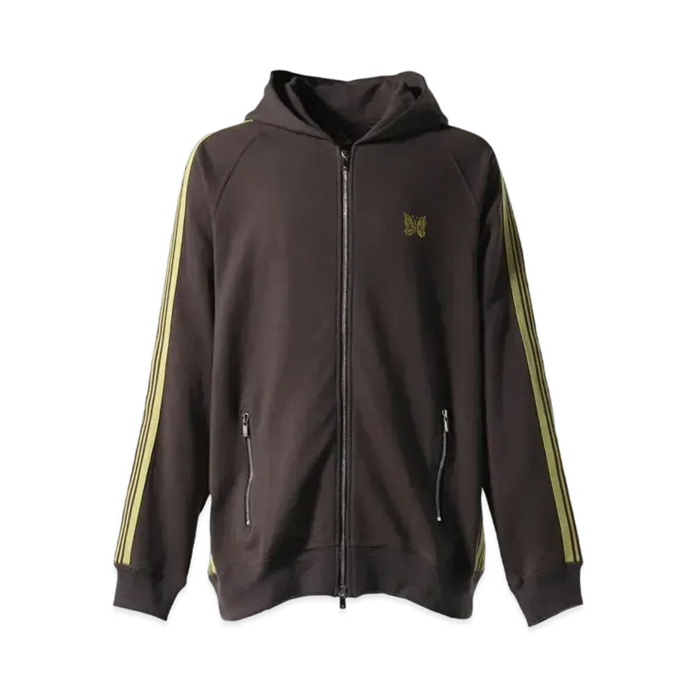 Needles x NUBIAN FW24 Zipped Track Hoody - Cotton Jersey "Brown"