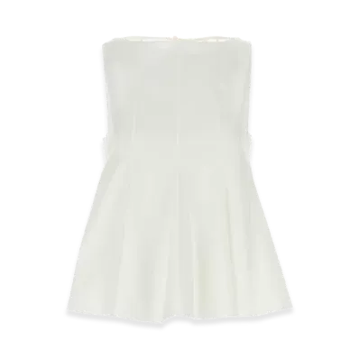 KHAITE Women's Poplin Marita Top "White"