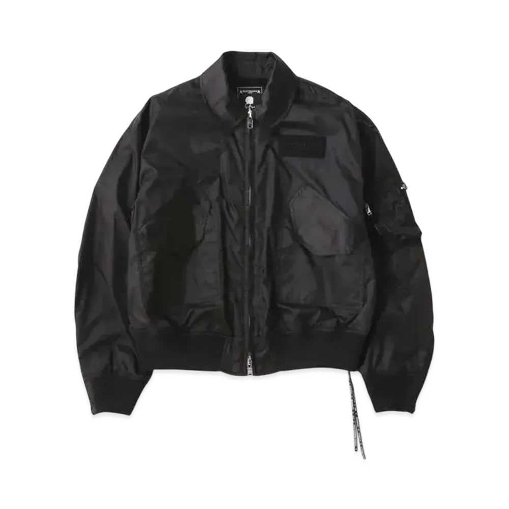 mastermind WORLD Nylon Bomber Jacket "Black"