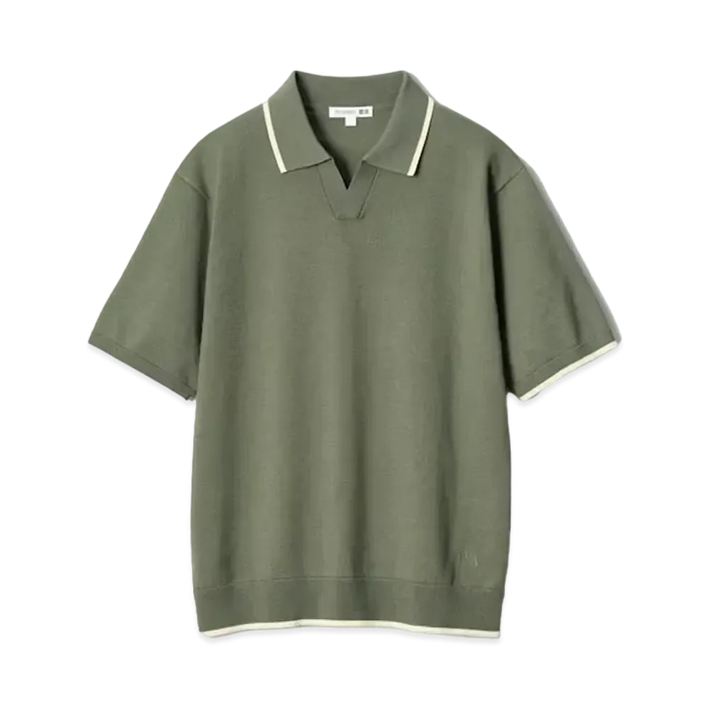 Uniqlo x JW Anderson 24SS Knit Polo Shirt "Olive"