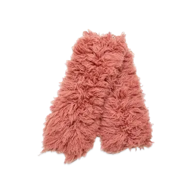UNDERCOVER Mohair Blend Wool Fringe Scarf "Dark Pink"