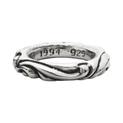 Chrome Hearts Scroll Band Ring "Silver"