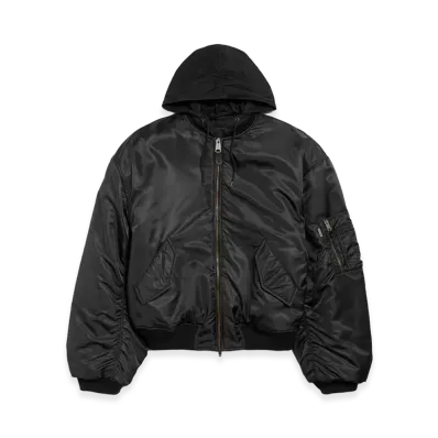 BALENCIAGA Hooded Bomber "Black"