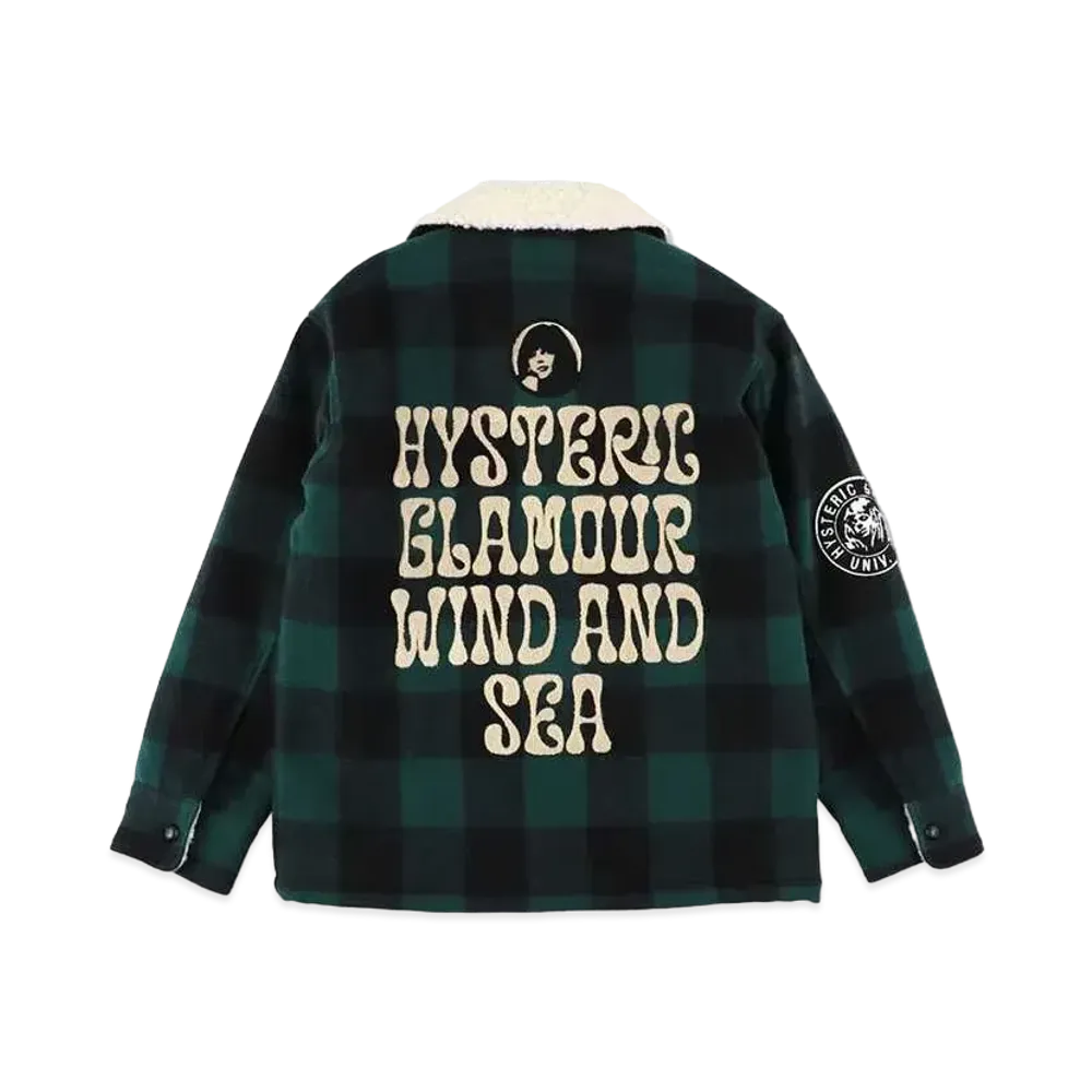 WIND AND SEA x HYSTERIC GLAMOUR Ranch Coat "Green"