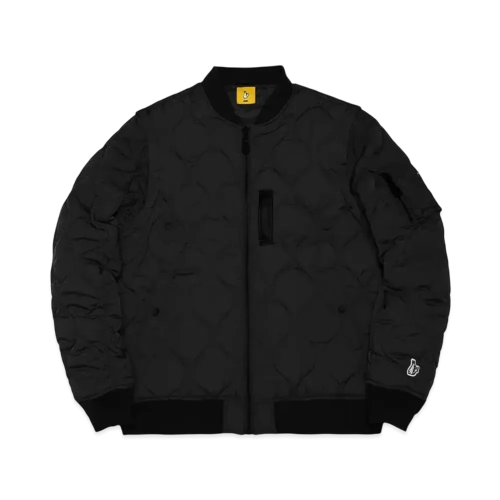 FR2 Nylon Rabbits Quilting 2Way Bomber Jacket "Black"