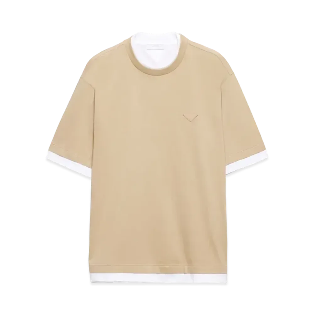 PRADA Men's Cotton T-Shirt "Beige"