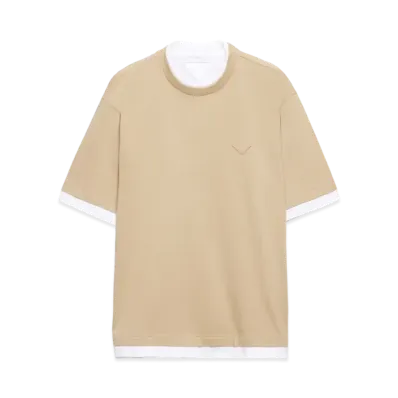 PRADA Men's Cotton T-Shirt "Beige"