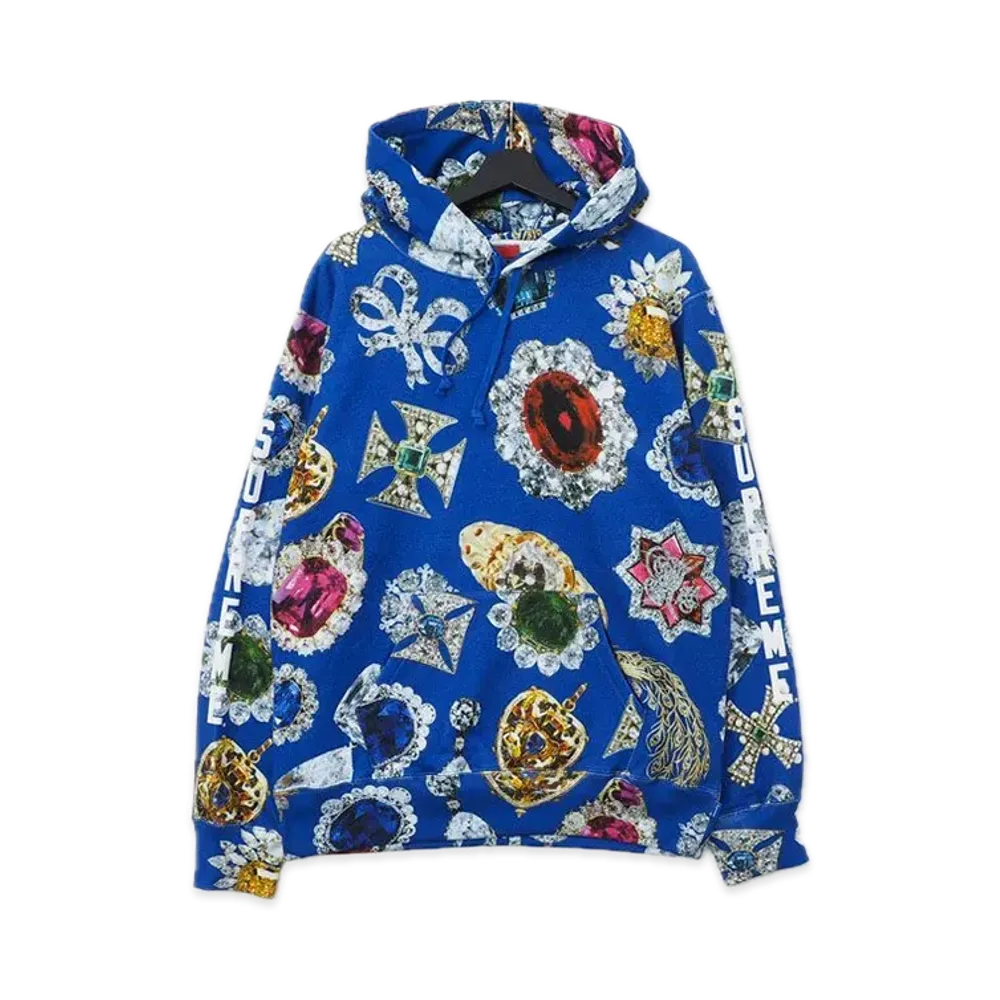 Supreme Jewels Hooded Sweatshirt "Blue"
