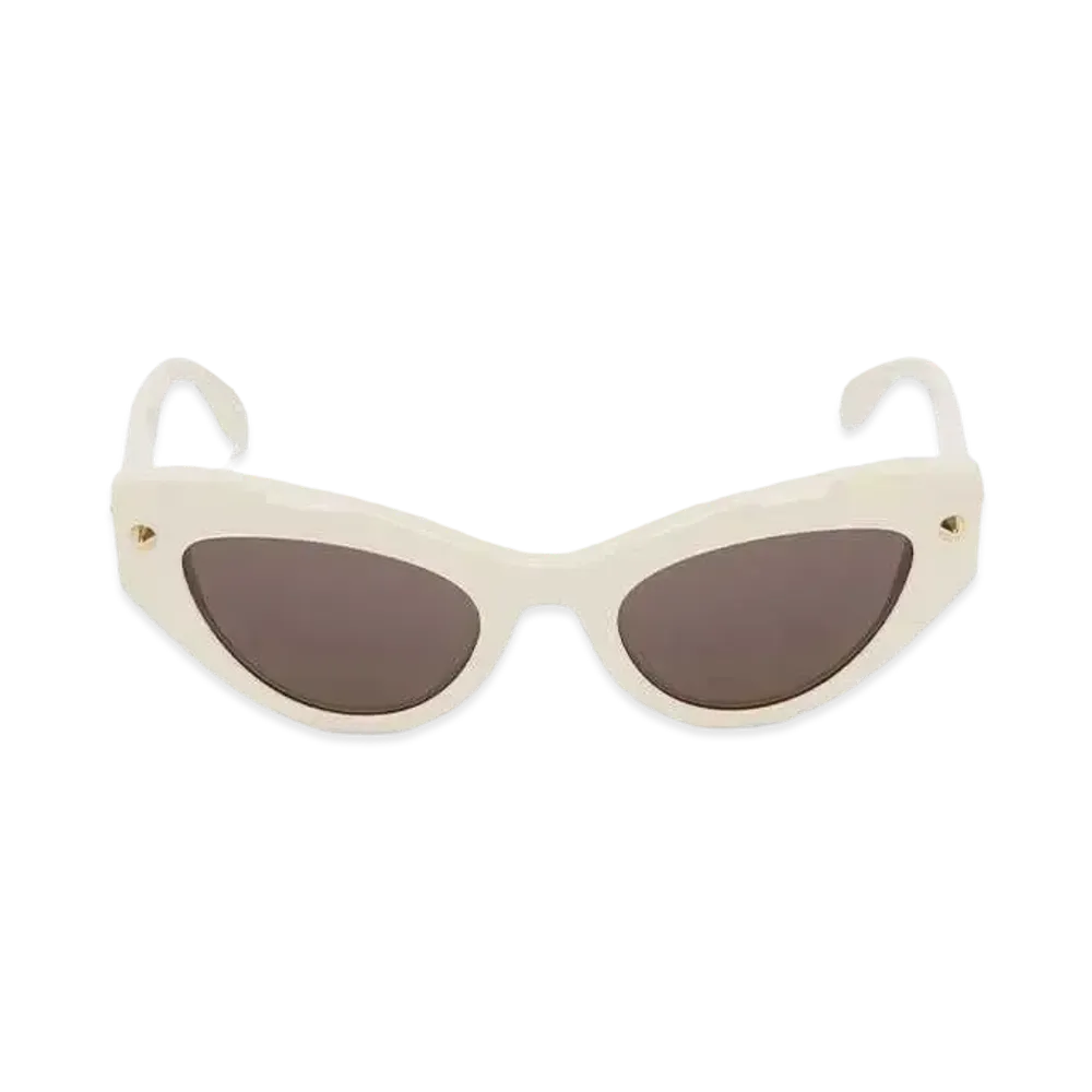 Alexander McQUEEN Spike Studs Cat Eye Sunglasses "Ivory"