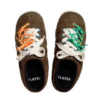 PLATEAU STUDIO x SUBU F-LINE Lace-Up Slipper "Brown"