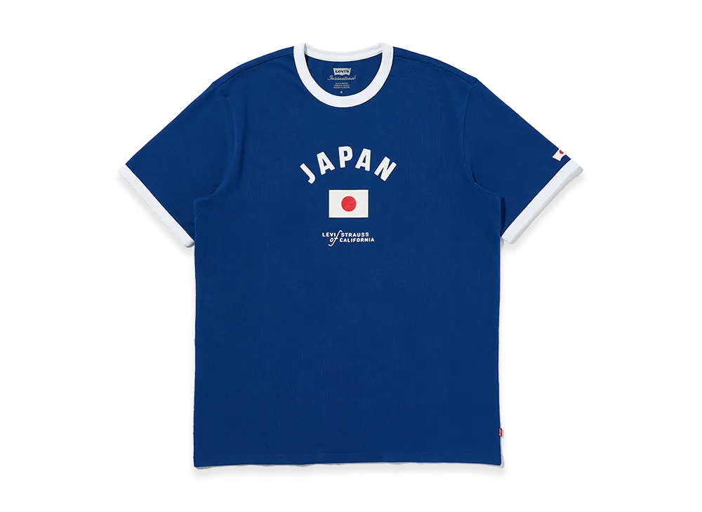 LEVI'S Football Collection Japan Ringer T-Shirt "Blue"