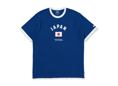 LEVI'S Football Collection Japan Ringer T-Shirt "Blue"