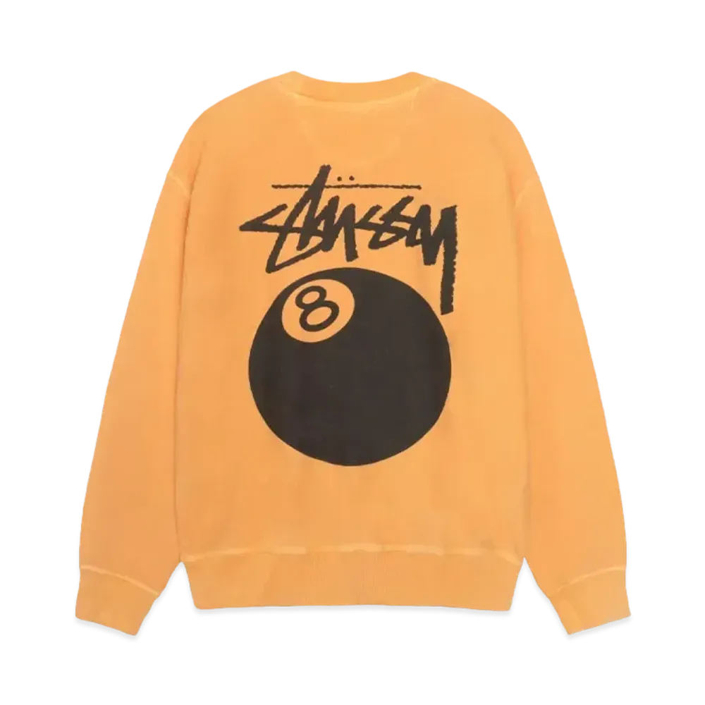 Stussy 8 Ball Pigment Dyed Crew "Orange" (FA24)