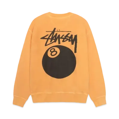 Stussy 8 Ball Pigment Dyed Crew "Orange" (FA24)