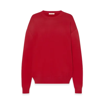 The Row Women's Leora Cashmere Tops "Red"