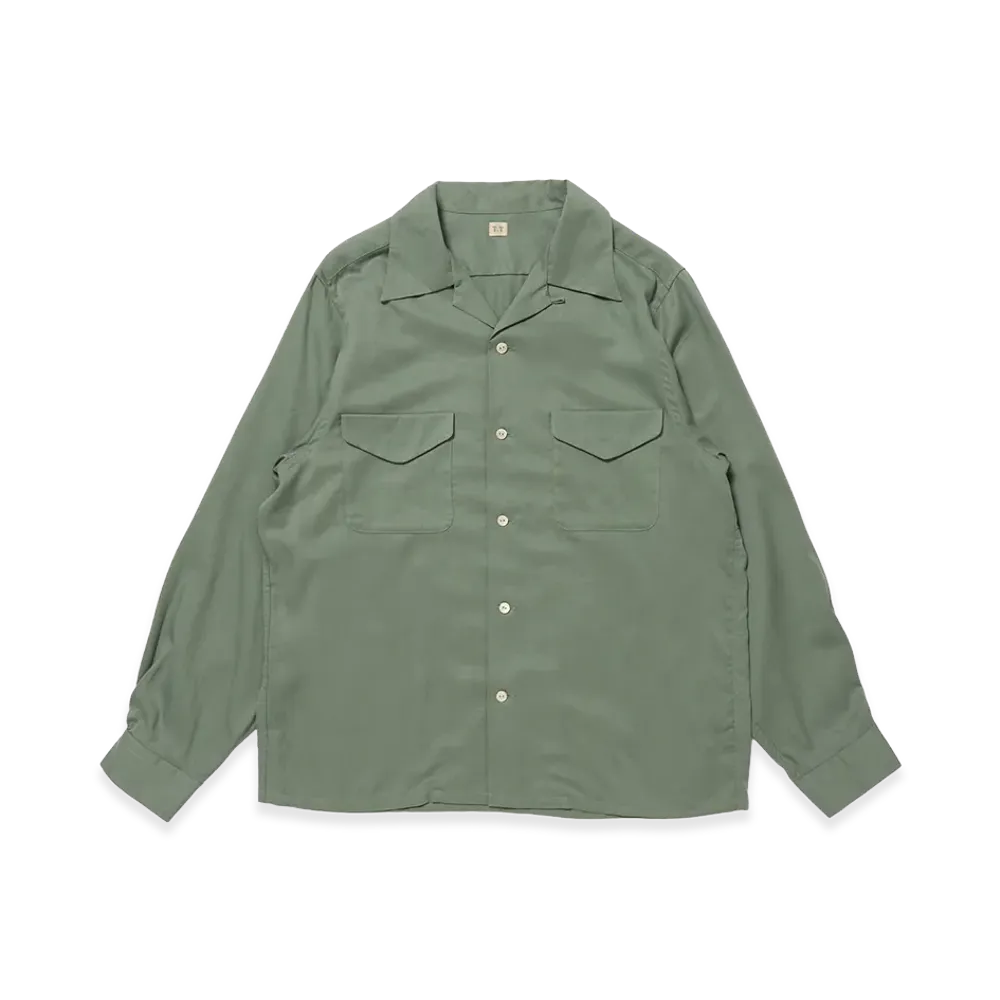 T.T Taiga Takahashi LOT.101 Open Collar Shirt "Sage Green"