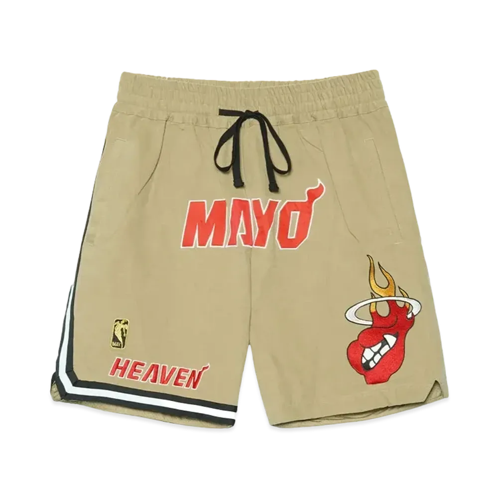 MAYO HEAVEN Embroidery Shorts "Beige"