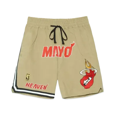 MAYO HEAVEN Embroidery Shorts "Beige"