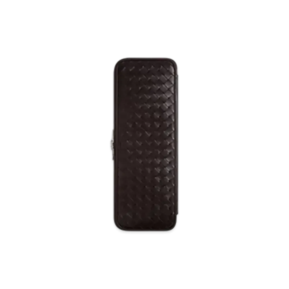 Bottega Veneta Intrecciato Tie Holder "Fondente"